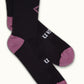 Pathfinder Socks - Black and Mauve - XL